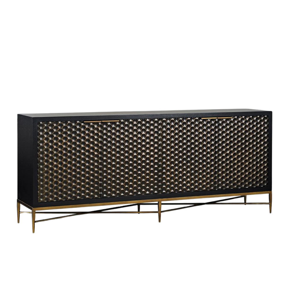 Honeycomb Sideboard-Oliver Home-OliverH-1160-06-Sideboards & Credenzas-2-France and Son