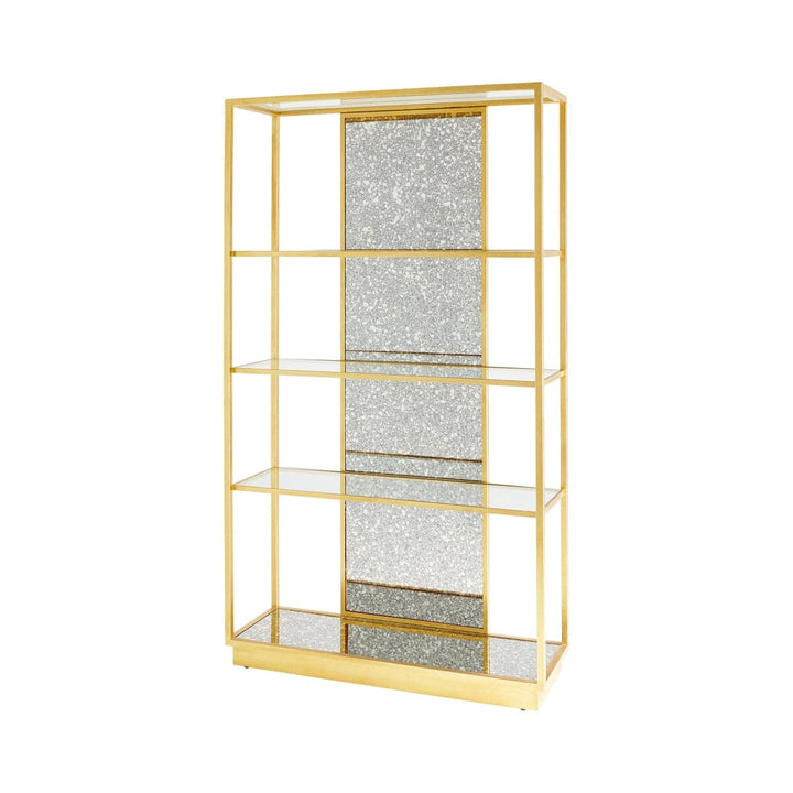 Etagere by J. Kent Martin | Gold Leaf - Antique Mirrored Glass-Cyan Design-CYAN-11617-Bookcases & Cabinets-1-France and Son