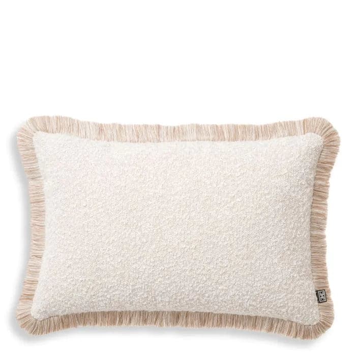 Cushion Nami - Rectangular-Eichholtz-EICHHOLTZ-116321-PillowsBoucé Cream | Beige Fringe-3-France and Son