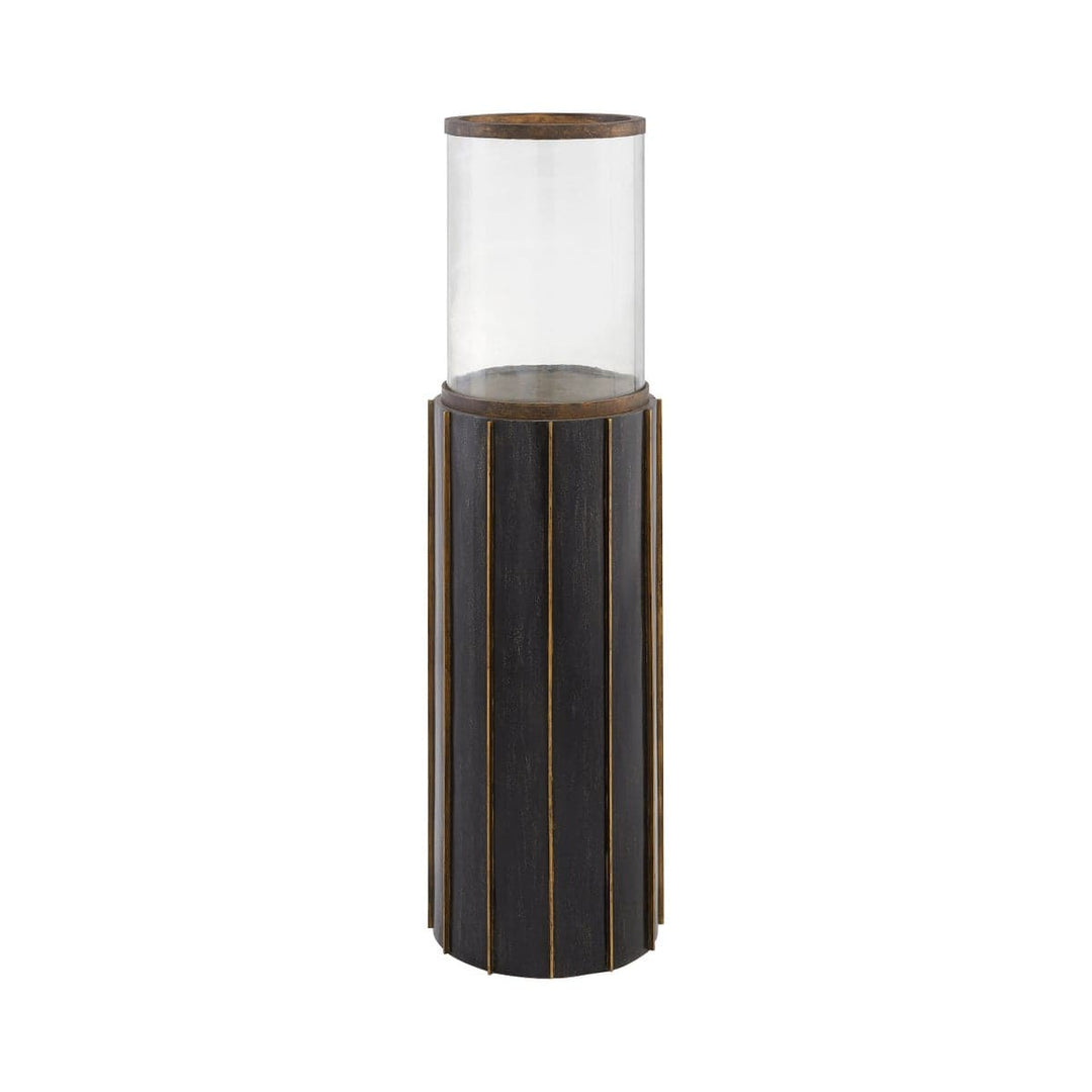 Reed Hurricane|Dark-Sm-Cyan Design-CYAN-11641-Candle Holders-1-France and Son