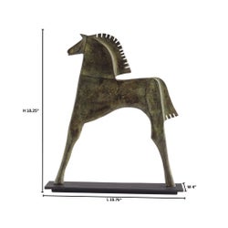 Etruscan Steed|Verd-Lg-Cyan Design-CYAN-11668-Decorative ObjectsLarge-6-France and Son