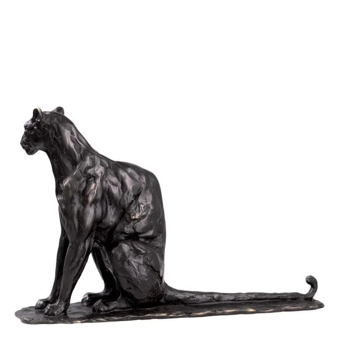 Sculpture Sitting Panther bronze-Eichholtz-EICHHOLTZ-116708-Decorative Objects-2-France and Son