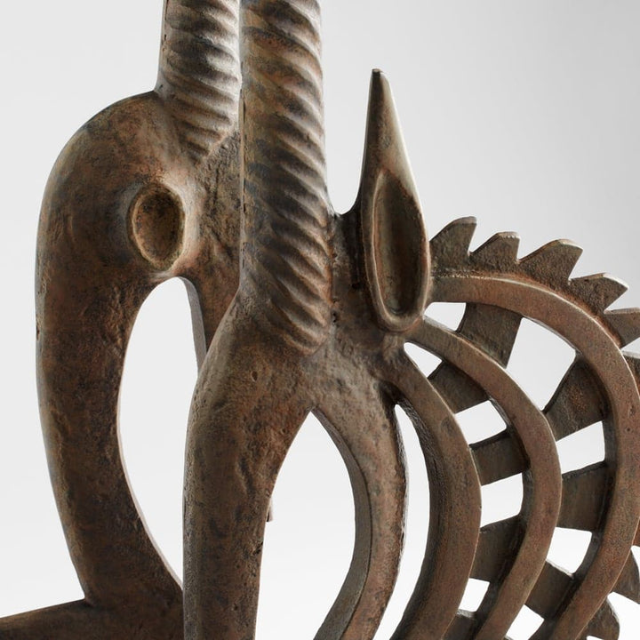 Chi Wara Sculpture |Rustic-Cyan Design-CYAN-11671-Decorative ObjectsAntelope-7-France and Son