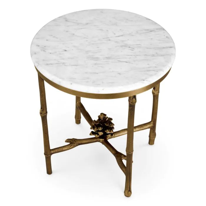 Side Table Pigna vintage brass finish