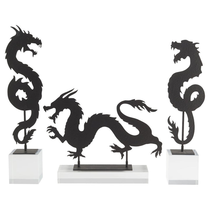 Shenron Dragon - Black-Cyan Design-CYAN-11703-Decorative ObjectsHorizontal-4-France and Son