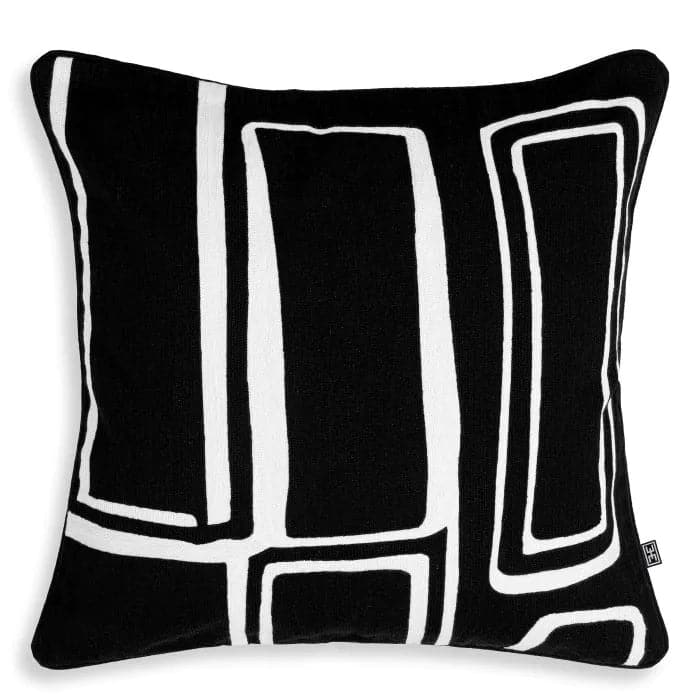 Cushion Ribeira-Eichholtz-EICHHOLTZ-117056-PillowsBlack & White-1-France and Son