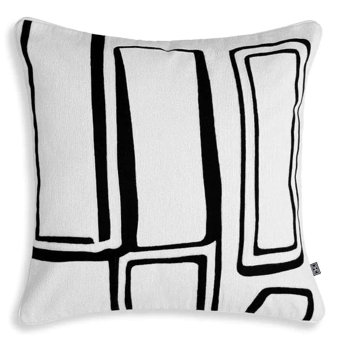 Cushion Ribeira-Eichholtz-EICHHOLTZ-117057-PillowsWhite & Black-2-France and Son