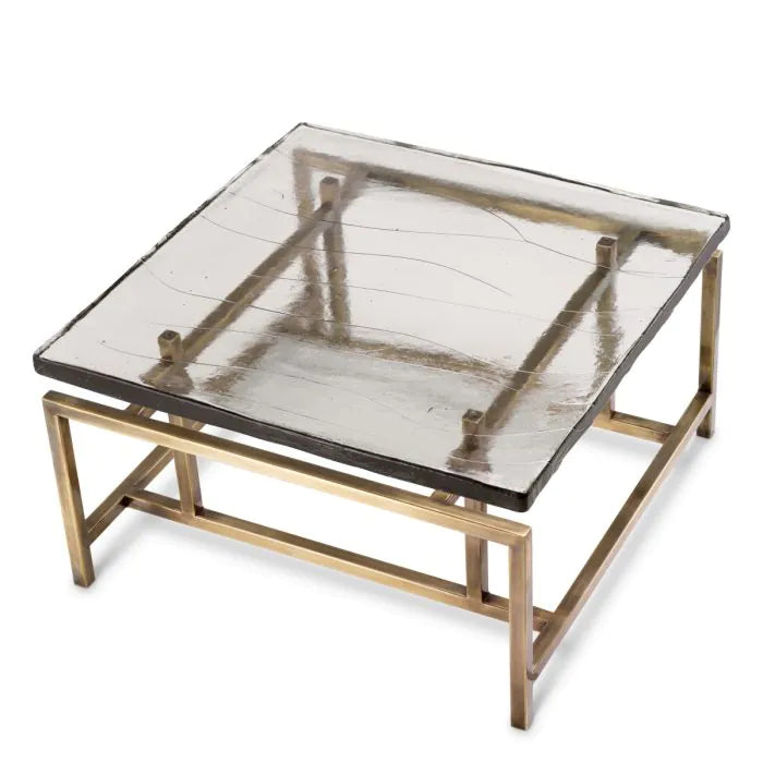 Coffee Table Schlumberg vintage brass finish