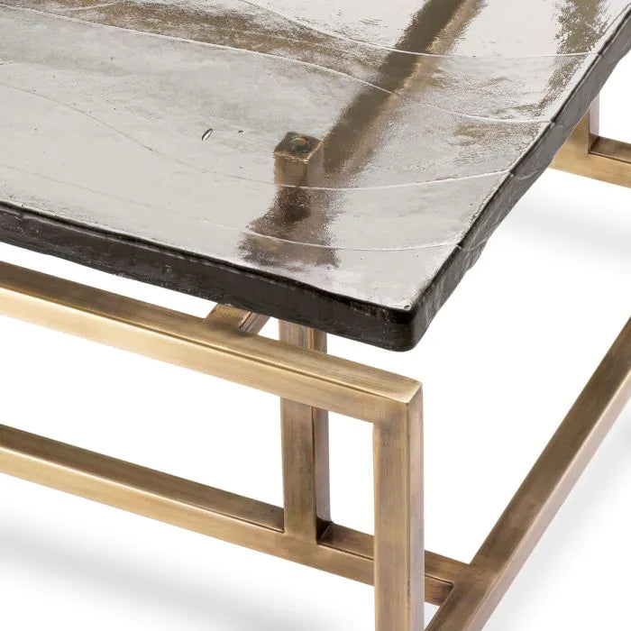 Coffee Table Schlumberg vintage brass finish