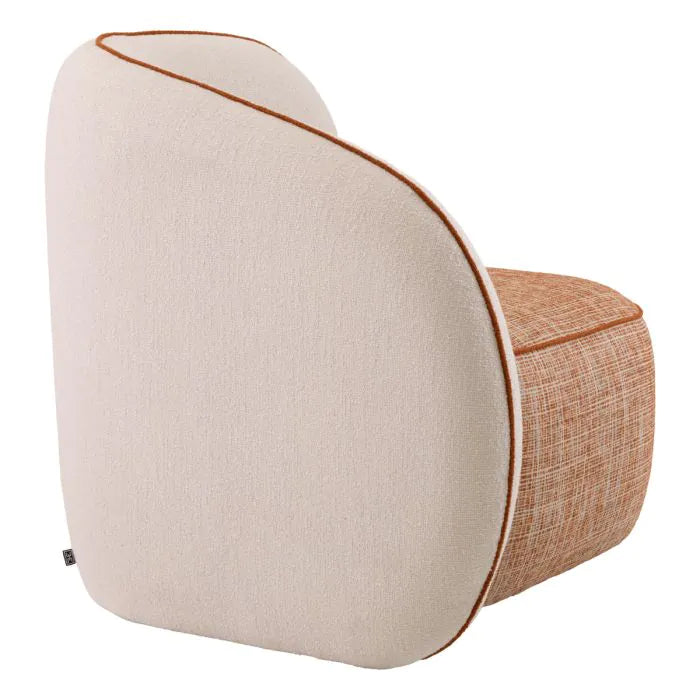 Chair San Marino Left sarra off-white tressa orange