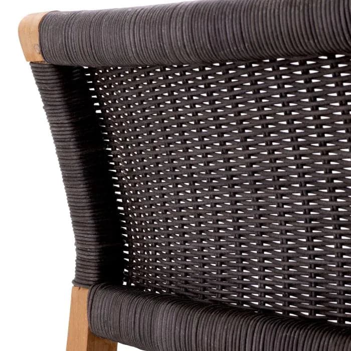 Outdoor Dining Chair Griffin-Eichholtz-EICHHOLTZ-117228-Outdoor Dining ChairsNatural Teak with Black Weave-4-France and Son