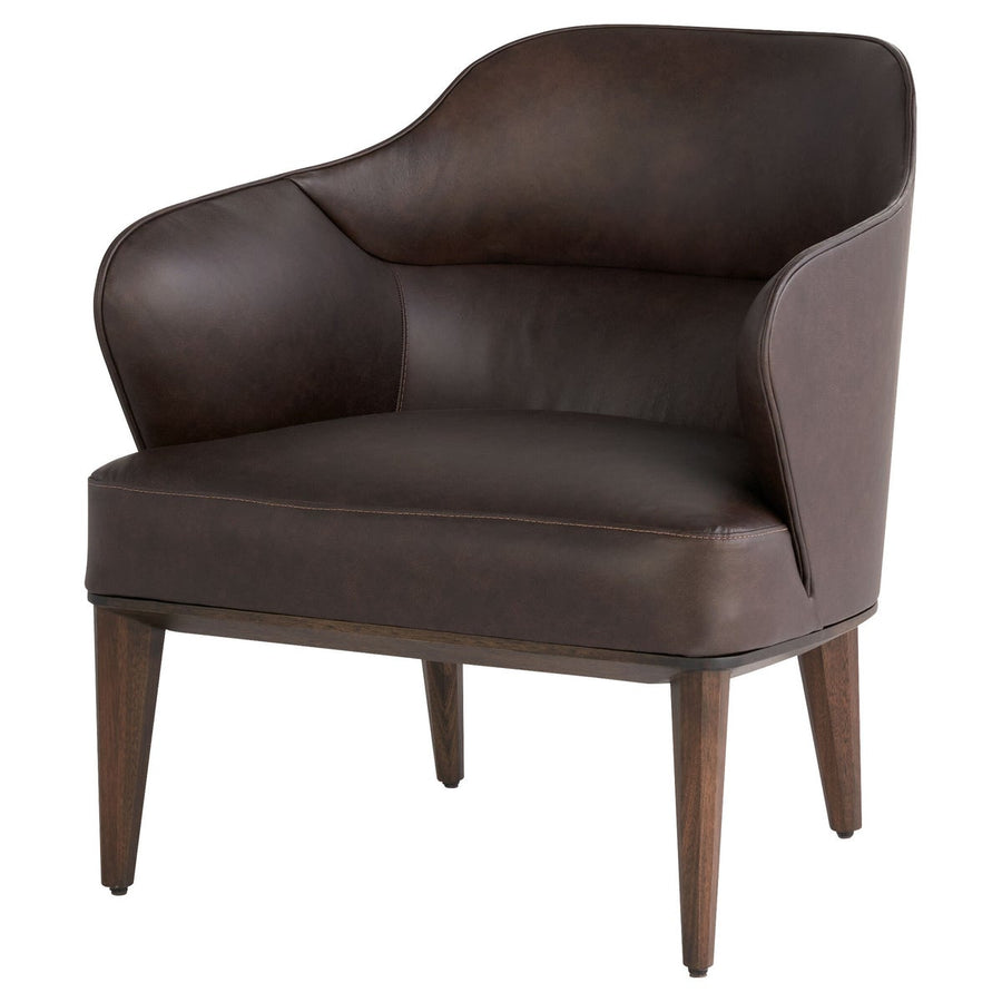 Agata Chair-Cyan Design-CYAN-11725-Lounge ChairsDark Brown Leather-1-France and Son