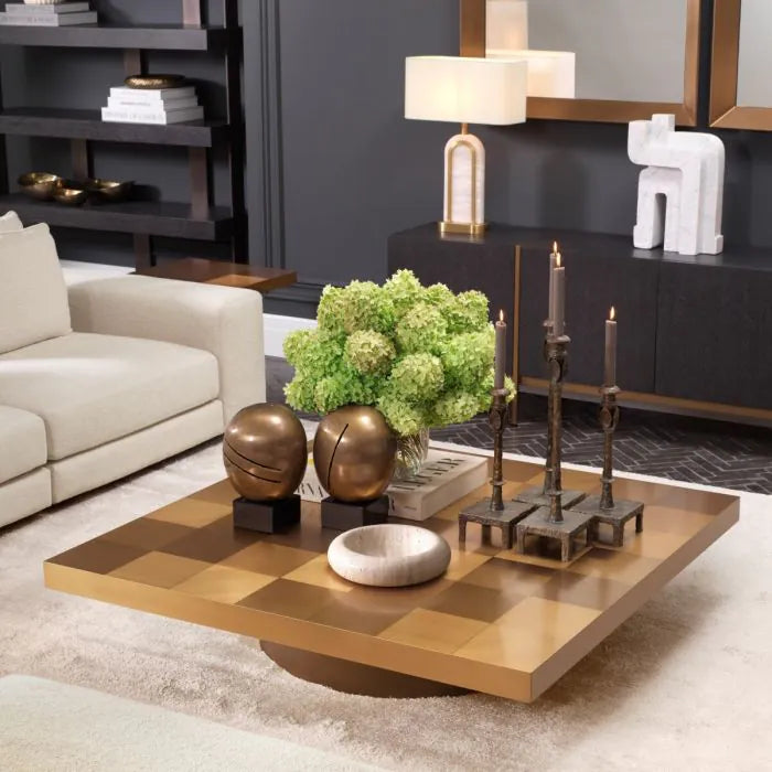 Coffee Table Laporte brushed brass finish