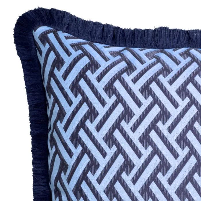 Cushion Doris-Eichholtz-EICHHOLTZ-117333-PillowsDoris Blue/Dark Blue Fringe-Large-9-France and Son