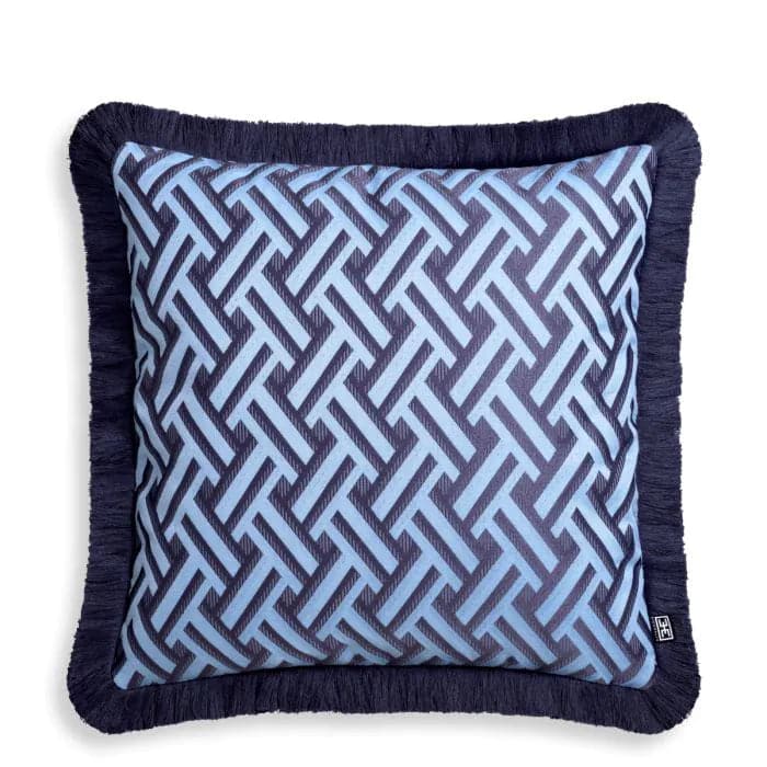 Cushion Doris-Eichholtz-EICHHOLTZ-117334-PillowsDoris Blue/Dark Blue Fringe-Small-5-France and Son