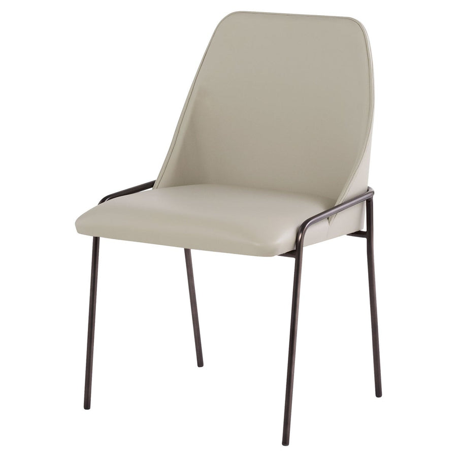 Suez Dining Chair-Cyan Design-CYAN-11733-Dining ChairsTaupe Leather-1-France and Son
