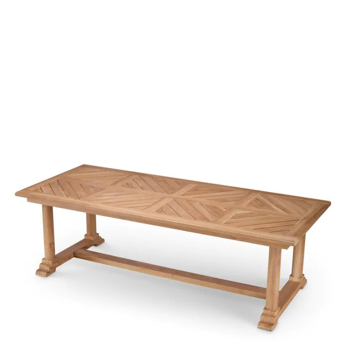 Outdoor Dining Table Bell Rive natural teak