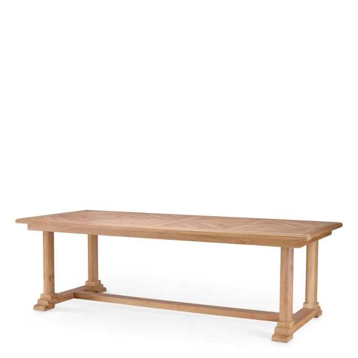 Outdoor Dining Table Bell Rive natural teak