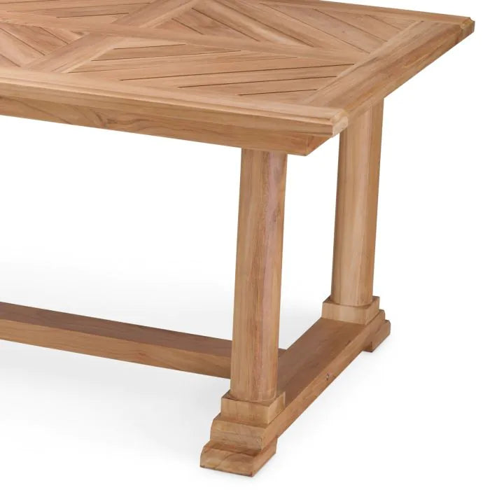 Outdoor Dining Table Bell Rive natural teak