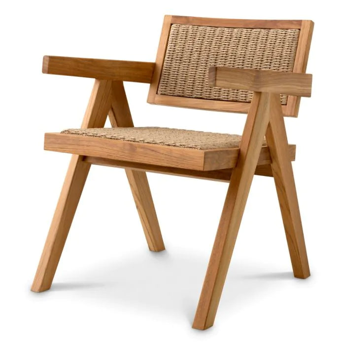 Outdoor Dining Chair Kristo-Eichholtz-EICHHOLTZ-117455-Outdoor Dining ChairsNatural Teak-5-France and Son