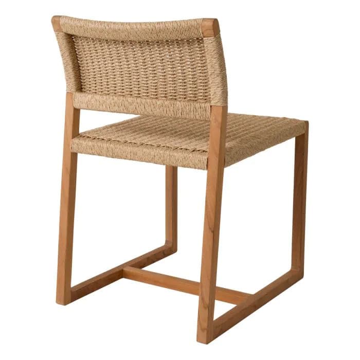 Outdoor Dining Chair Griffin-Eichholtz-EICHHOLTZ-117228-Outdoor Dining ChairsNatural Teak with Black Weave-6-France and Son