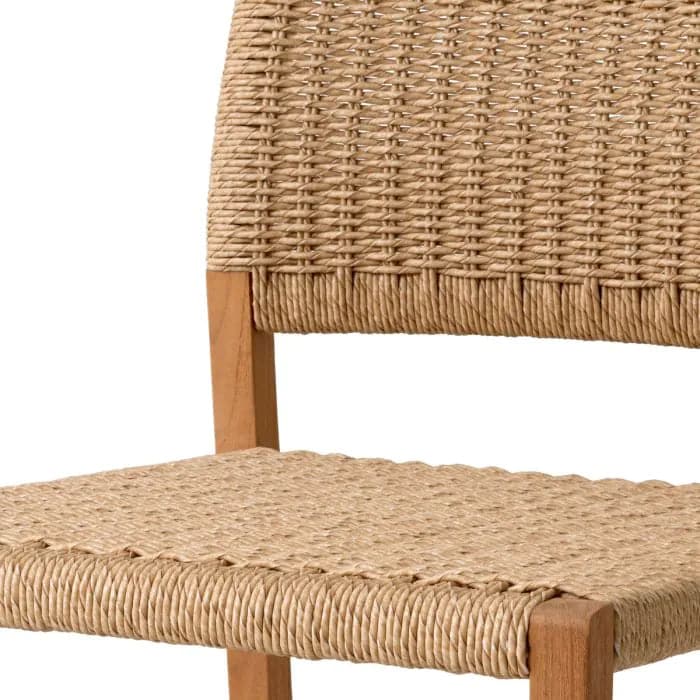 Outdoor Dining Chair Griffin-Eichholtz-EICHHOLTZ-117228-Outdoor Dining ChairsNatural Teak with Black Weave-7-France and Son