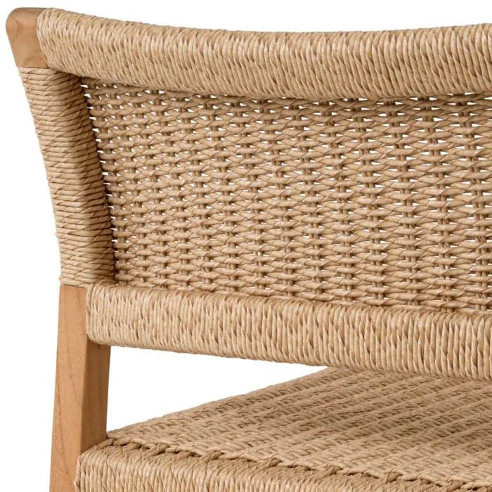 Outdoor Dining Chair Griffin-Eichholtz-EICHHOLTZ-117228-Outdoor Dining ChairsNatural Teak with Black Weave-8-France and Son