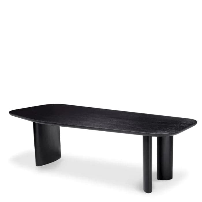 Dining Table Flemings black veneer-Eichholtz-EICHHOLTZ-117465-Dining TablesBlack veneer-1-France and Son