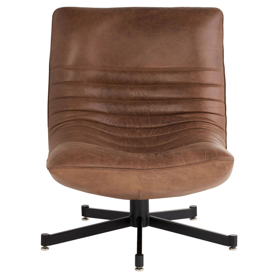 Eduarda Chair-Cyan Design-CYAN-11806-Lounge ChairsGrey Distressed Leather-1-France and Son