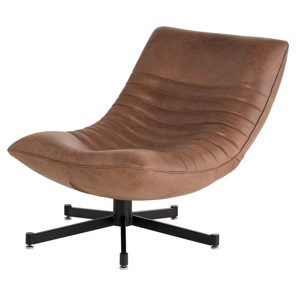 Eduarda Chair-Cyan Design-CYAN-11805-Lounge ChairsMedium Brown Distressed Leather-2-France and Son