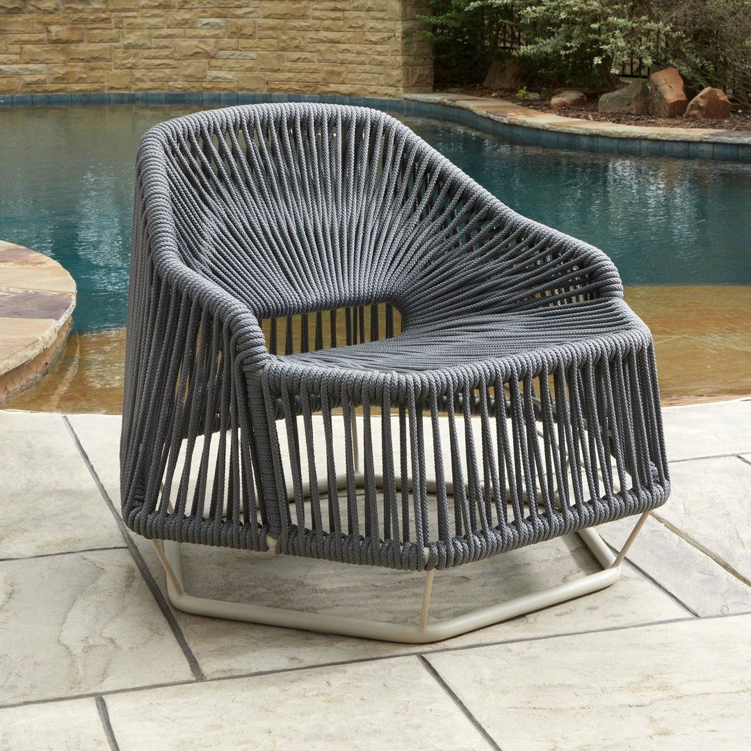 Hexagon Chair-Cyan Design-CYAN-11754-Outdoor Lounge ChairsBeige-3-France and Son