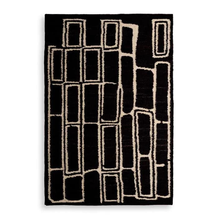 Carpet Vava black ivory-Eichholtz-EICHHOLTZ-117583-Rugs300 x 400 cm-1-France and Son