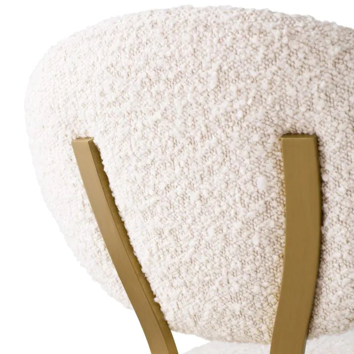 Counter Stool Dorrego bouclé cream
