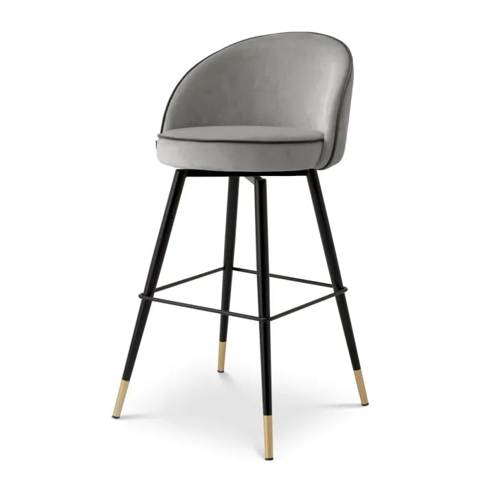 Bar Stool Cooper roche light grey velvet set of 2