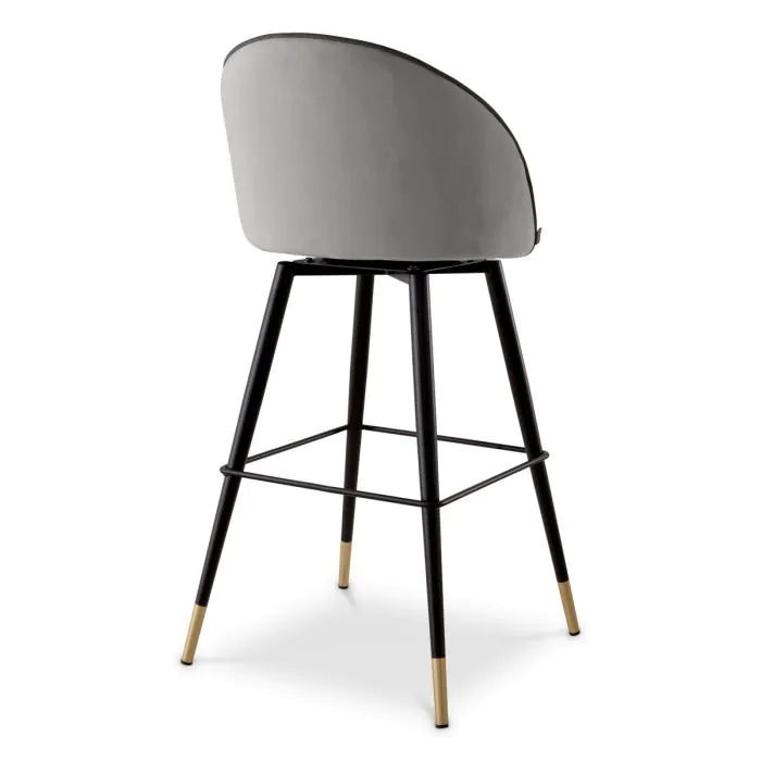 Bar Stool Cooper roche light grey velvet set of 2