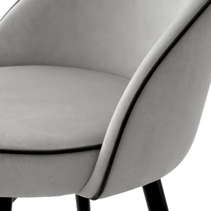 Counter Stool Cooper roche light grey velvet set of 2