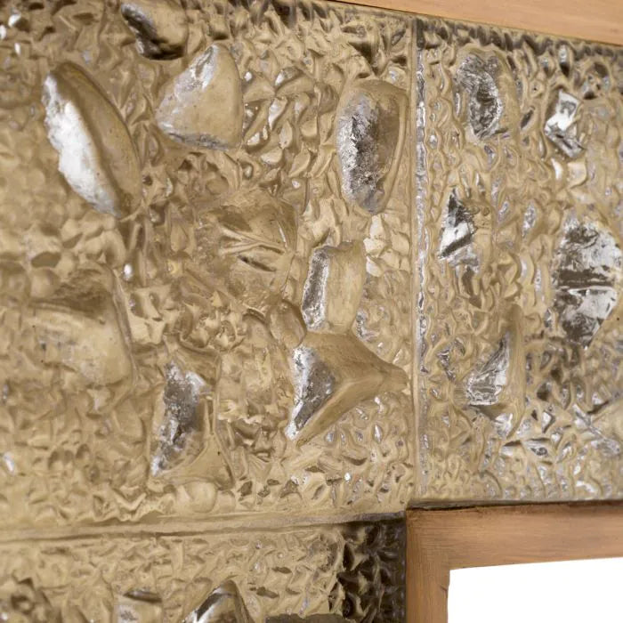 Mirror Mellot square vintage brass finish
