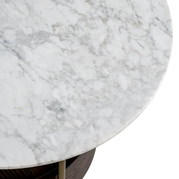 Side Table Faye brushed brass finish