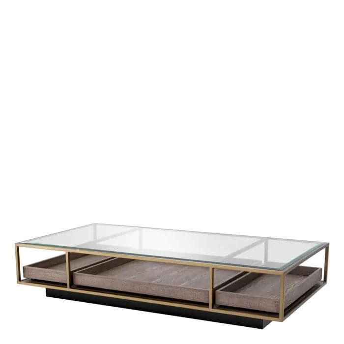 Coffee Table Roxton brushed brass finish-Eichholtz-EICHHOLTZ-117682-Coffee Tables-1-France and Son