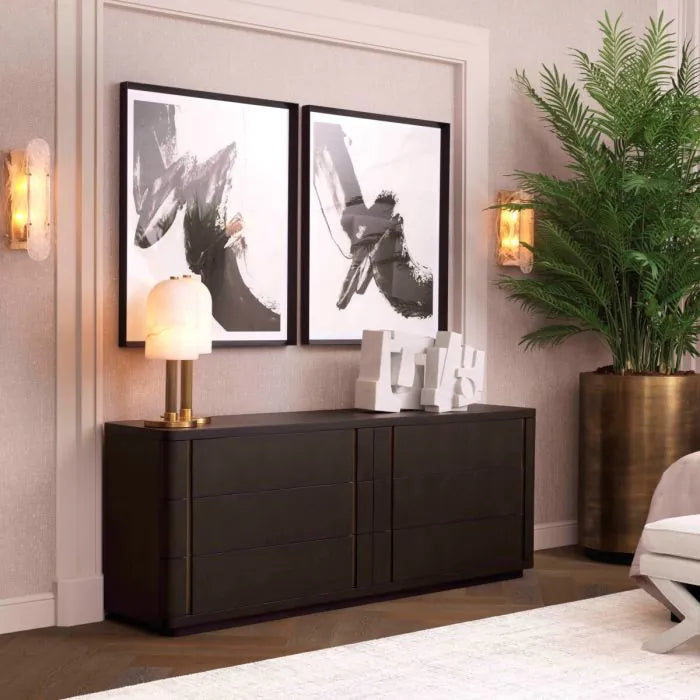 Drawer Dresser Modesto L mocha oak veneer