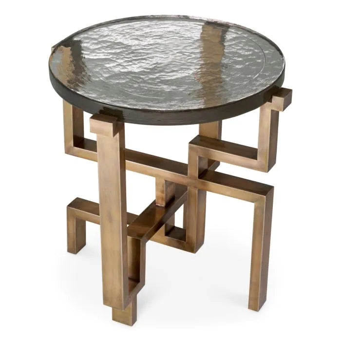 Side Table Gee vintage brass finish