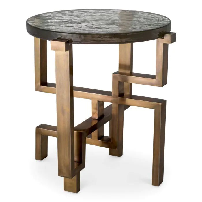 Side Table Gee vintage brass finish
