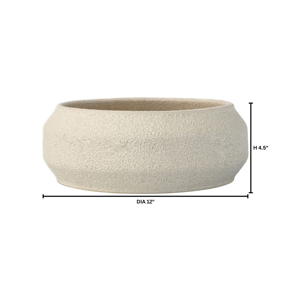 White on Terra Bowl Designed by Thom Filicia | Porous White - Large-Cyan Design-CYAN-11778-Decorative Objects-4-France and Son