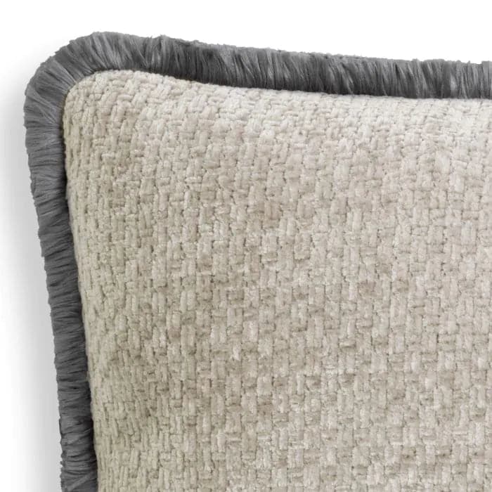 Cushion Paia Rectangular-Eichholtz-EICHHOLTZ-117865-PillowsGreige/Grey Fringe-4-France and Son