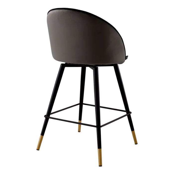 Counter Stool Cooper roche dark grey velvet set of 2