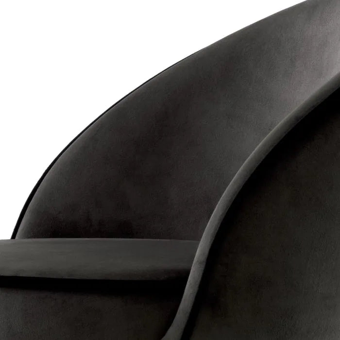 Counter Stool Cooper roche dark grey velvet set of 2