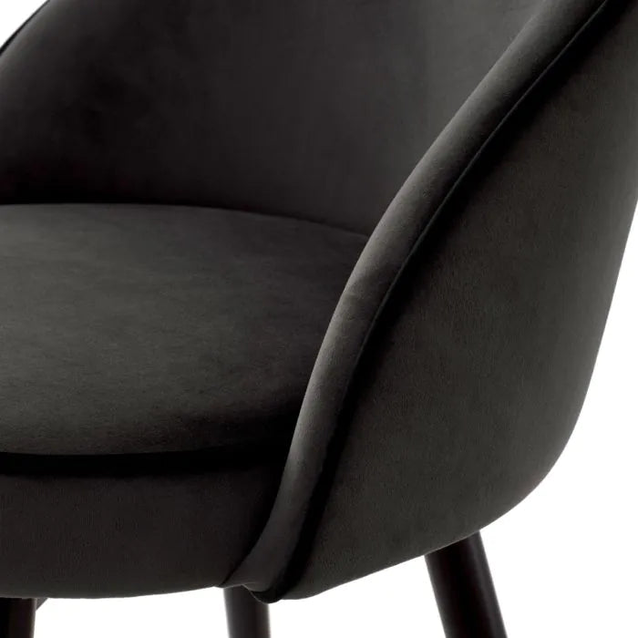 Counter Stool Cooper roche dark grey velvet set of 2