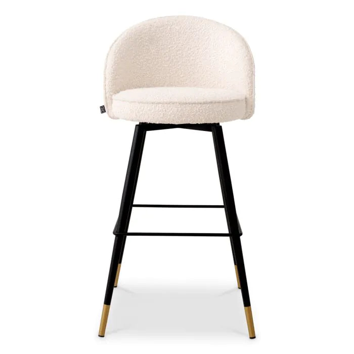 Bar Stool Cooper bouclé cream set of 2
