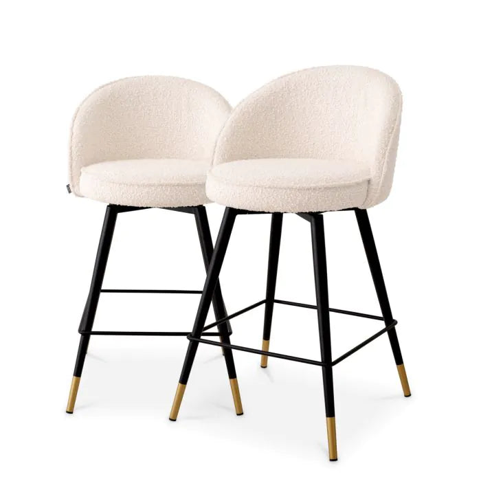 Counter Stool Cooper bouclé cream set of 2