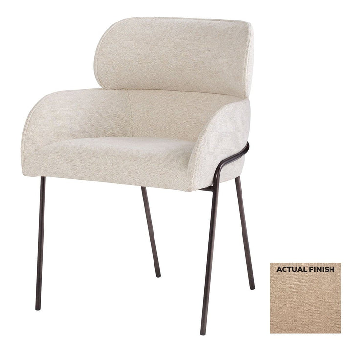 Julian Dining Chair-Cyan Design-CYAN-11794-Dining ChairsCamel Chenille-8-France and Son